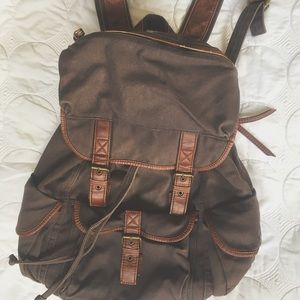 🌿Canvas and Leather Bag